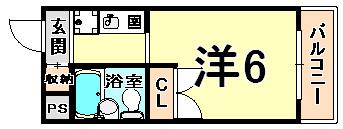 セトル佃(ワンルーム/3階)の間取り写真