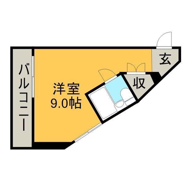 トウシュンマンション(ワンルーム/1階)の間取り写真