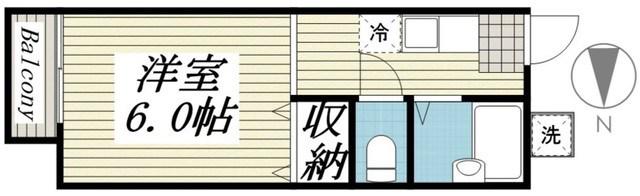 サンコーポA(1K/2階)の間取り写真