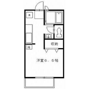 リバティA(ワンルーム/1階)の間取り写真