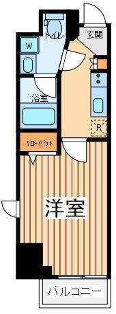 レア川崎壱番館(1K/8階)の間取り写真
