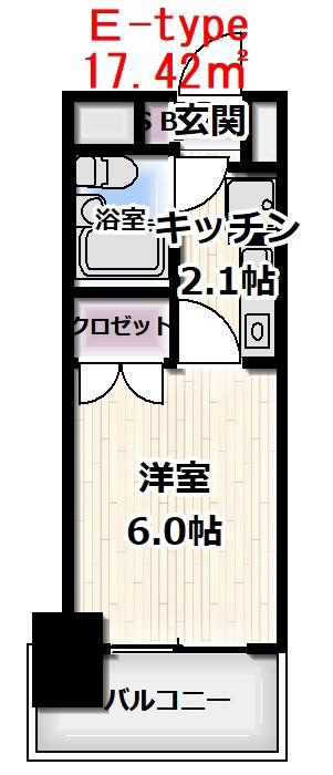 マイルストン東久留米(1K/9階)の間取り写真