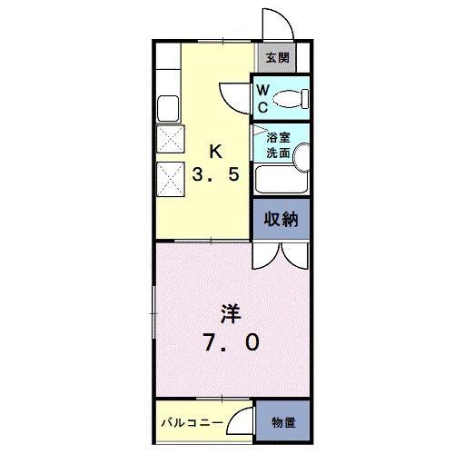 DO HOUSE H226(1DK/2階)の間取り写真