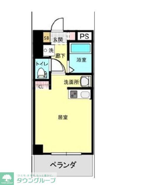 JLBグランエクリュ目黒(ワンルーム/2階)の間取り写真
