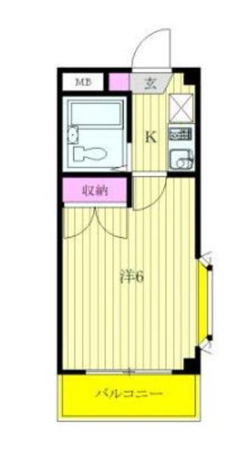 シティパレス上井草(1K/1階)の間取り写真