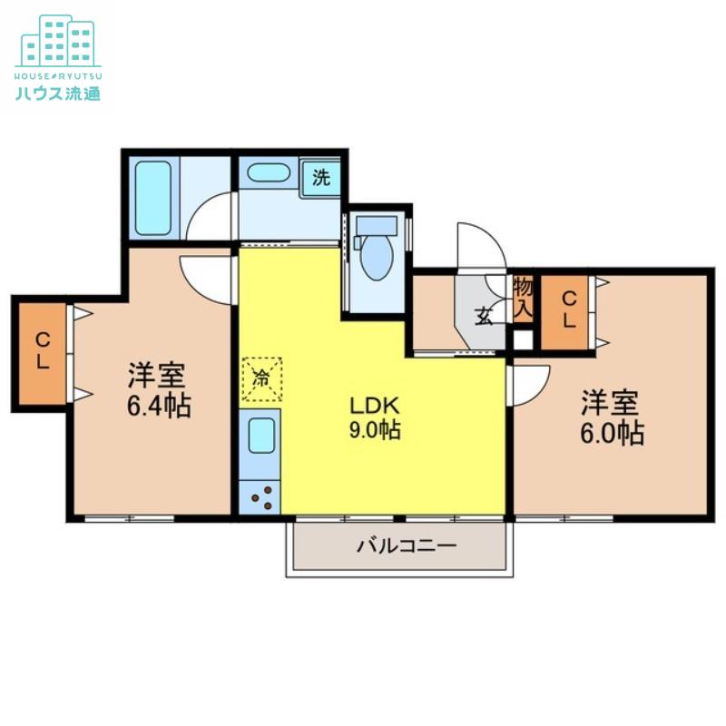 JハウスV(2LDK/2階)の間取り写真