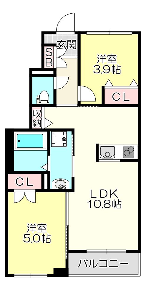 FORESTA(2LDK/1階)の間取り写真