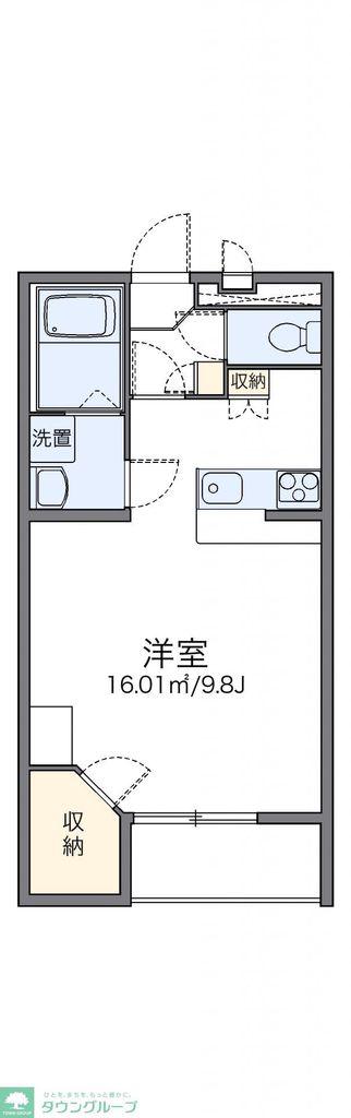 レオパレスカメリアII(1K/3階)の間取り写真