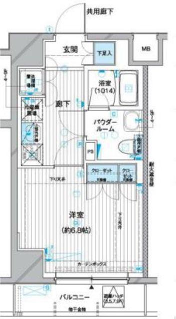 メインステージ赤羽北II(1K/5階)の間取り写真