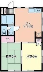 パールグレーK3(2DK/1階)の間取り写真