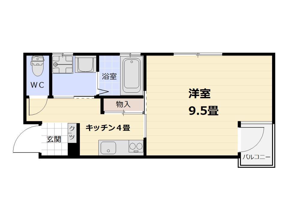 THE STARS MANSION KORIMOTO(1K/3階)の間取り写真