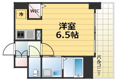 ララプレイス ザ・京橋ステラ(1K/2階)の間取り写真