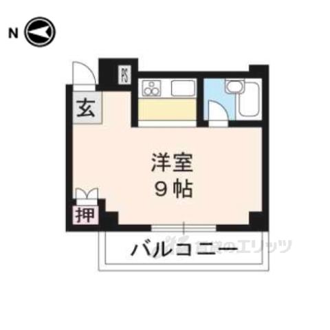 KIGURE・APT(ワンルーム/3階)の間取り写真