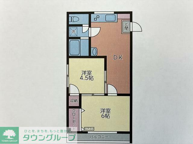 吉田屋ビル(2DK/3階)の間取り写真