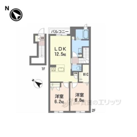 シャーメゾンプレミアス2(2LDK/1階)の間取り写真