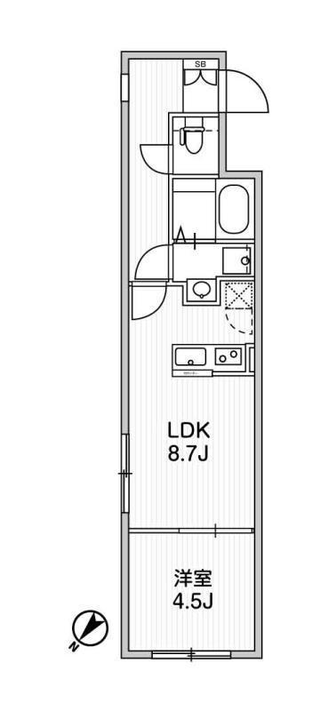 AGLAIA千石DEUX(1LDK/4階)の間取り写真