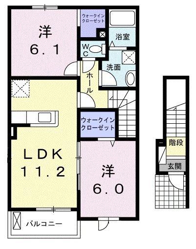 メゾン ド ブリーズ(2LDK/2階)の間取り写真