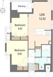 S-RESIDENCE高岳CLARITY(2LDK/2階)の間取り写真