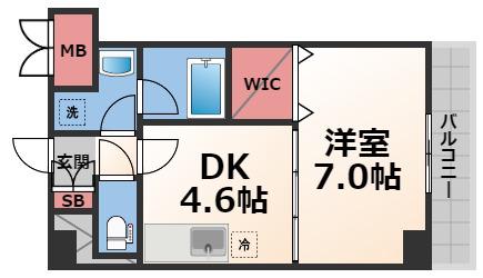 WONTAEK(1DK/2階)の間取り写真
