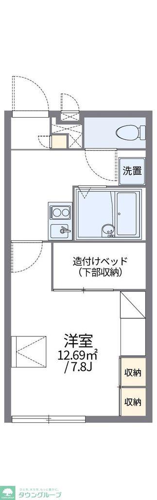 レオパレスゴルトキャニョン(1K/1階)の間取り写真