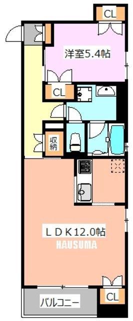 COSTA(1LDK/10階)の間取り写真
