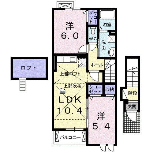 T.T.M.II(2LDK/2階)の間取り写真