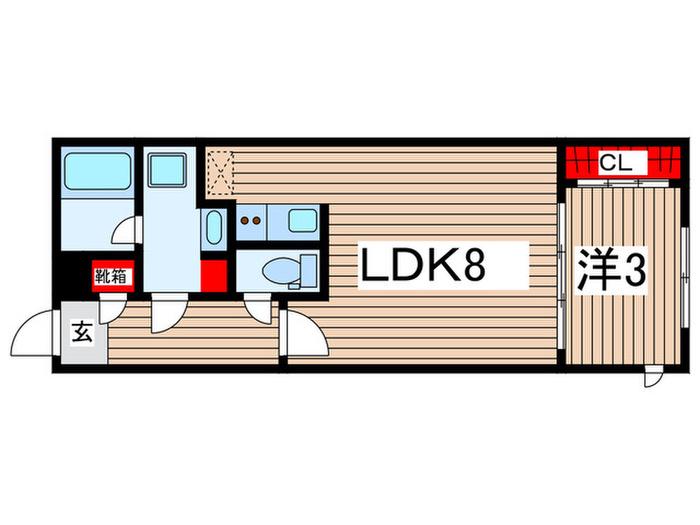 QUADOR KAWANA(1LDK/4階)の間取り写真