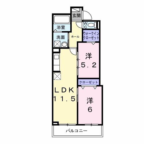 巽西3丁目(2LDK/2階)の間取り写真