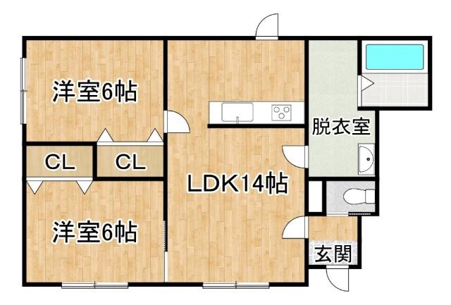 PLAINIII(2LDK/1階)の間取り写真