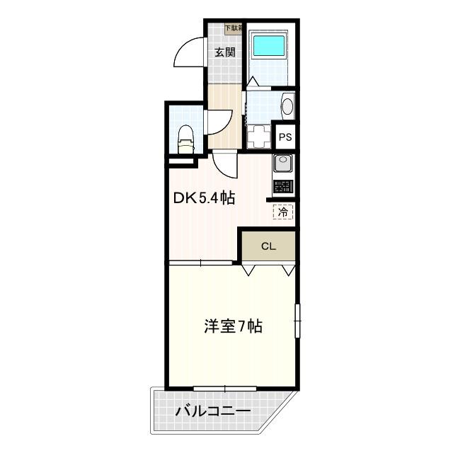 メゾン・タレイア(1K/5階)の間取り写真