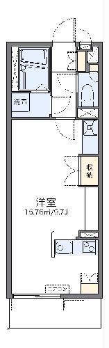 レオネクスト中川III(ワンルーム/2階)の間取り写真