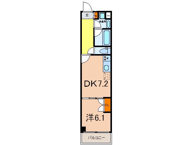 PRIMAL KOISHIKAWA(1DK/3階)の間取り写真