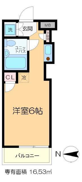 マリオン新小岩(ワンルーム/3階)の間取り写真