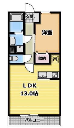 BRILLIANT保土ヶ谷(1LDK/1階)の間取り写真