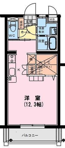 ヴェルデベント(ワンルーム/3階)の間取り写真
