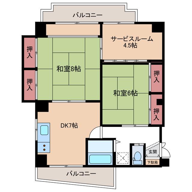 RUEFU5(2SDK/2階)の間取り写真