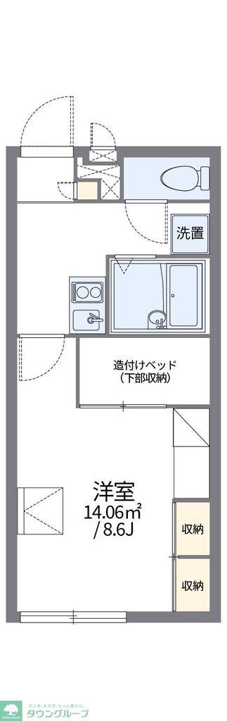レオパレスルナシャインIV(1K/1階)の間取り写真