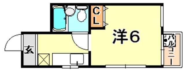 ロイヤルマロンハイツ(ワンルーム/4階)の間取り写真