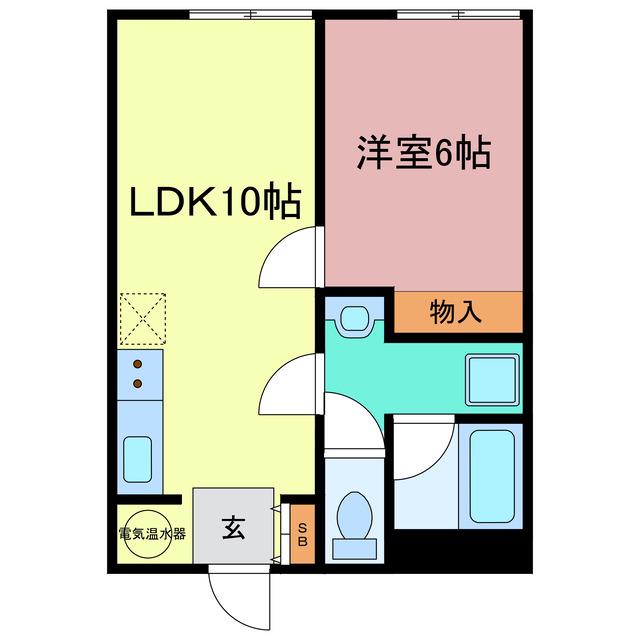 若葉台グリーンハイム(1LDK/2階)の間取り写真