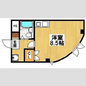 グランパーム石津川(1K/3階)の間取り写真
