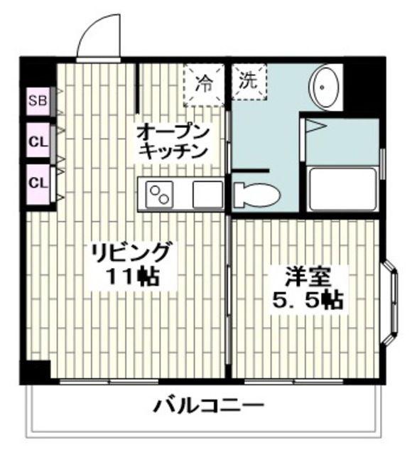 マ・メゾンⅢ(1LDK/3階)の間取り写真