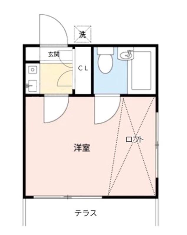 プライズ川口芝(1K/1階)の間取り写真