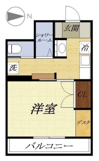 ベルメゾン浜松(1K/3階)の間取り写真
