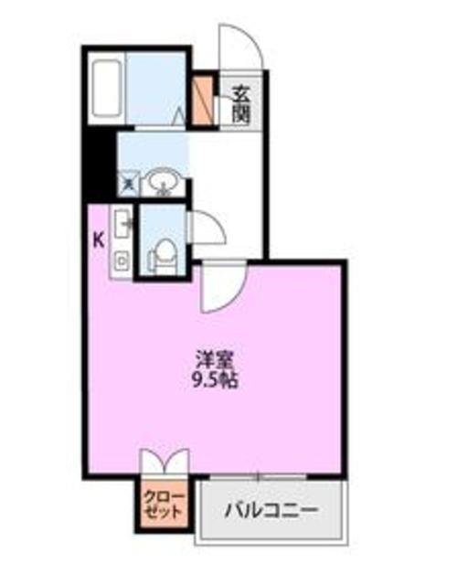 サンセーヌ(1K/6階)の間取り写真