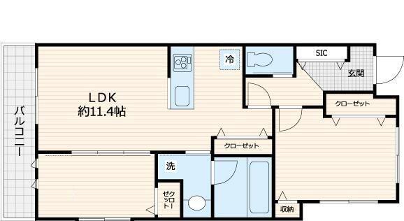 メルヴェーユ久が原II(2LDK/2階)の間取り写真