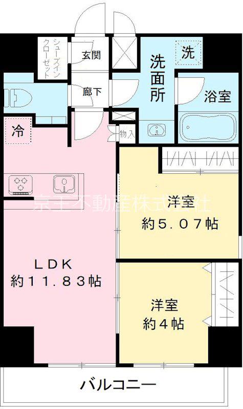 MODIER KOMAZAWA(2LDK/10階)の間取り写真