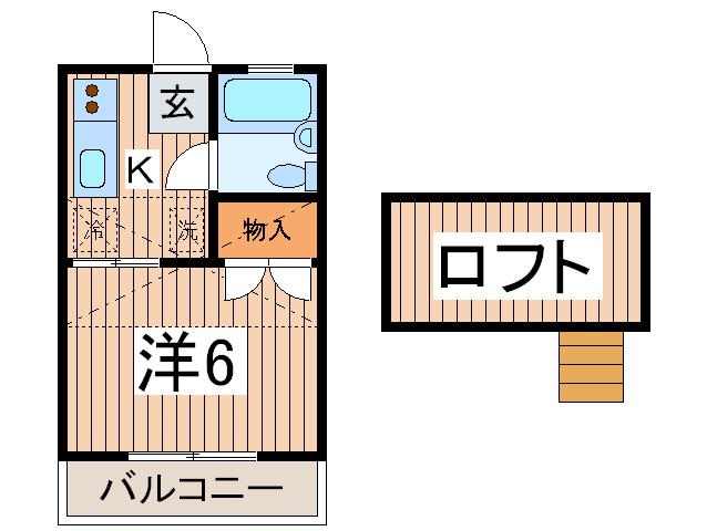アーデンヒル(1K/2階)の間取り写真