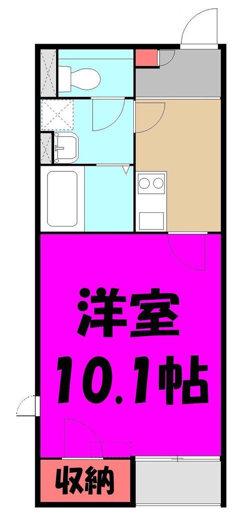 ＪＲ埼京線 南与野駅 徒歩30分 2階建 築14年(1K/1階)の間取り写真