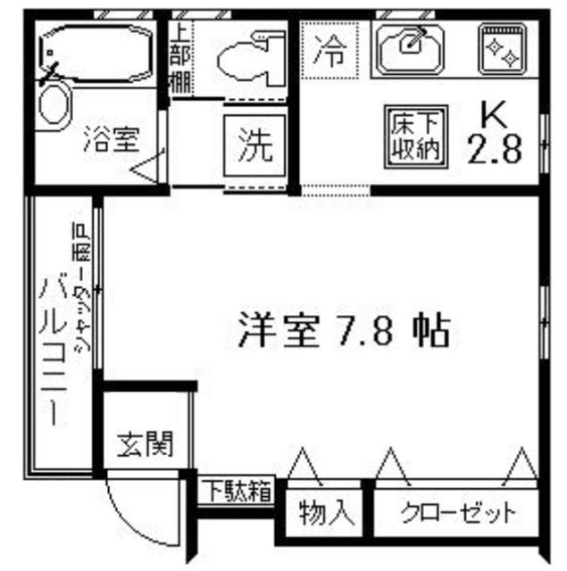 ブランミュール(1K/1階)の間取り写真