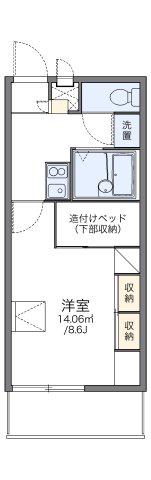 レオパレスクレール勝賀(1K/1階)の間取り写真